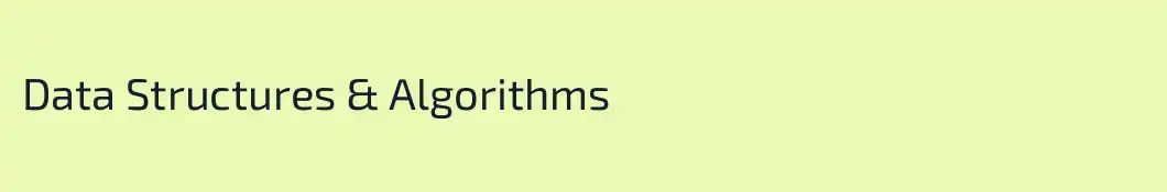 Data Structures & Algorithms